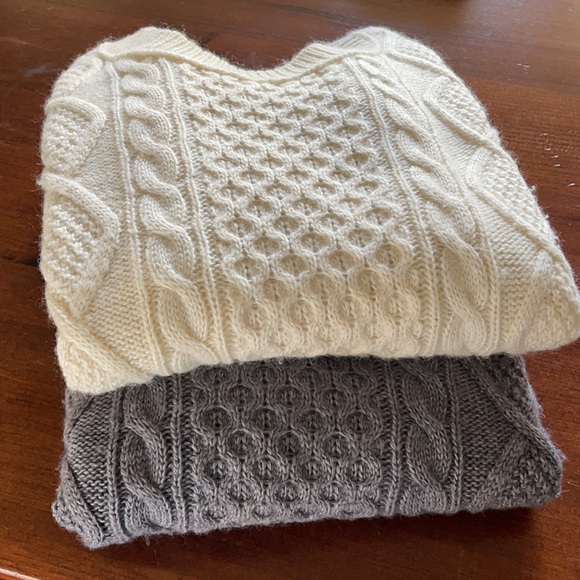 Grey J Crew Cable Knot Sweater - Picture 6 of 6